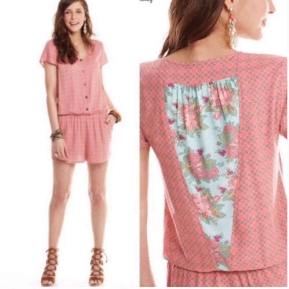 Matilda Jane drop waist floral romper M